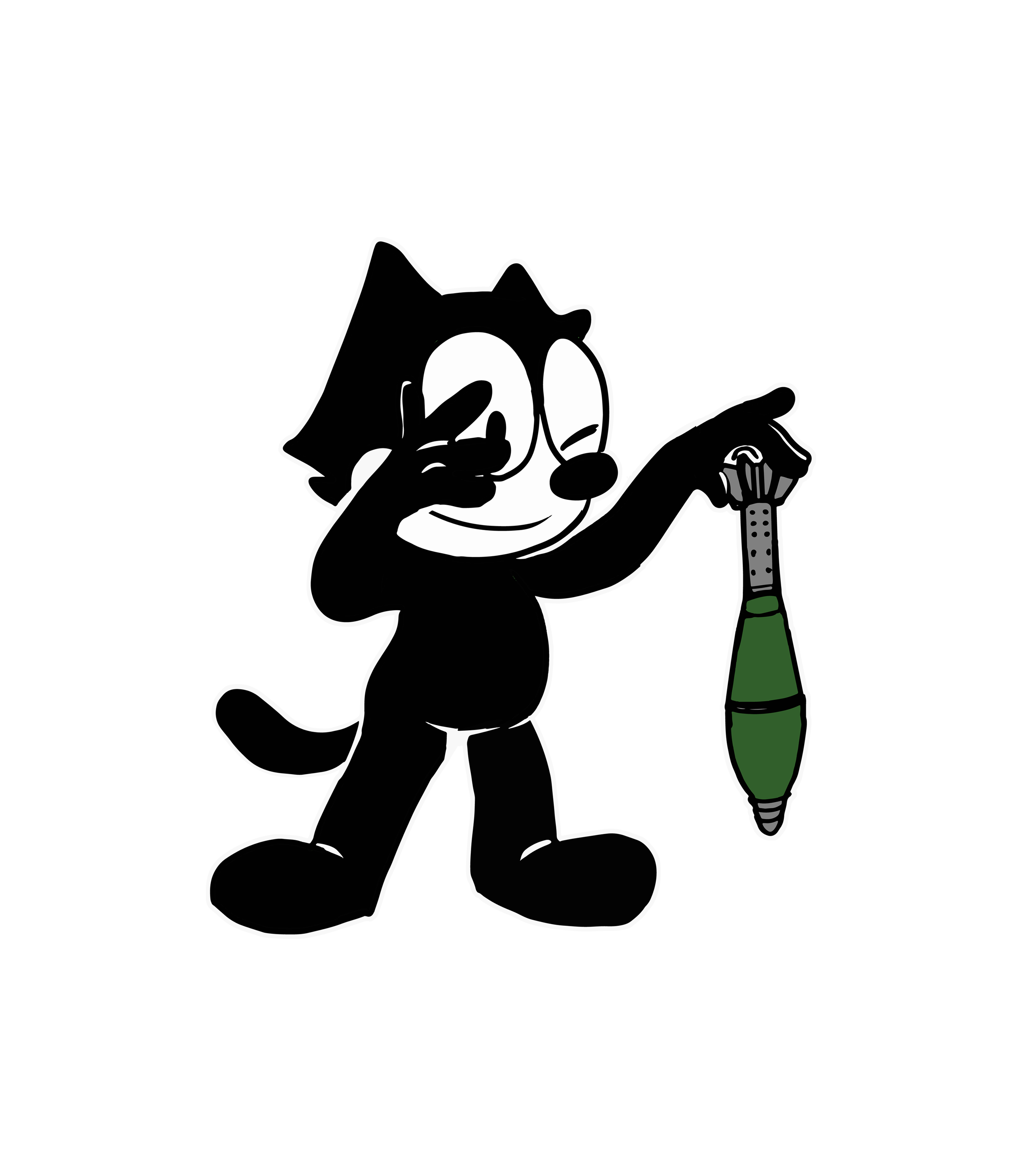 Mortar Cat Sticker